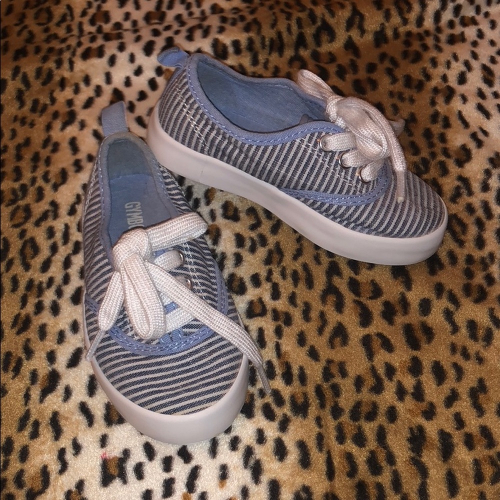 Gymboree shoes sz 7 blue white lace up nautical
